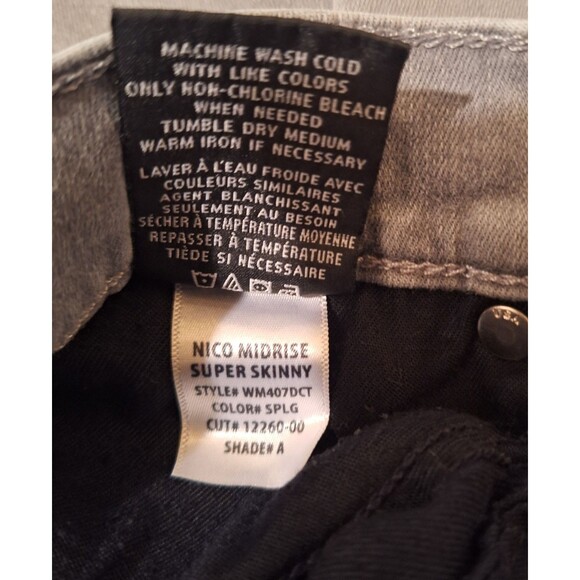 HUDSON Jeans Women 25 Gray Nico Midrise Super Skinny Stretch Denim - Picture 9 of 14